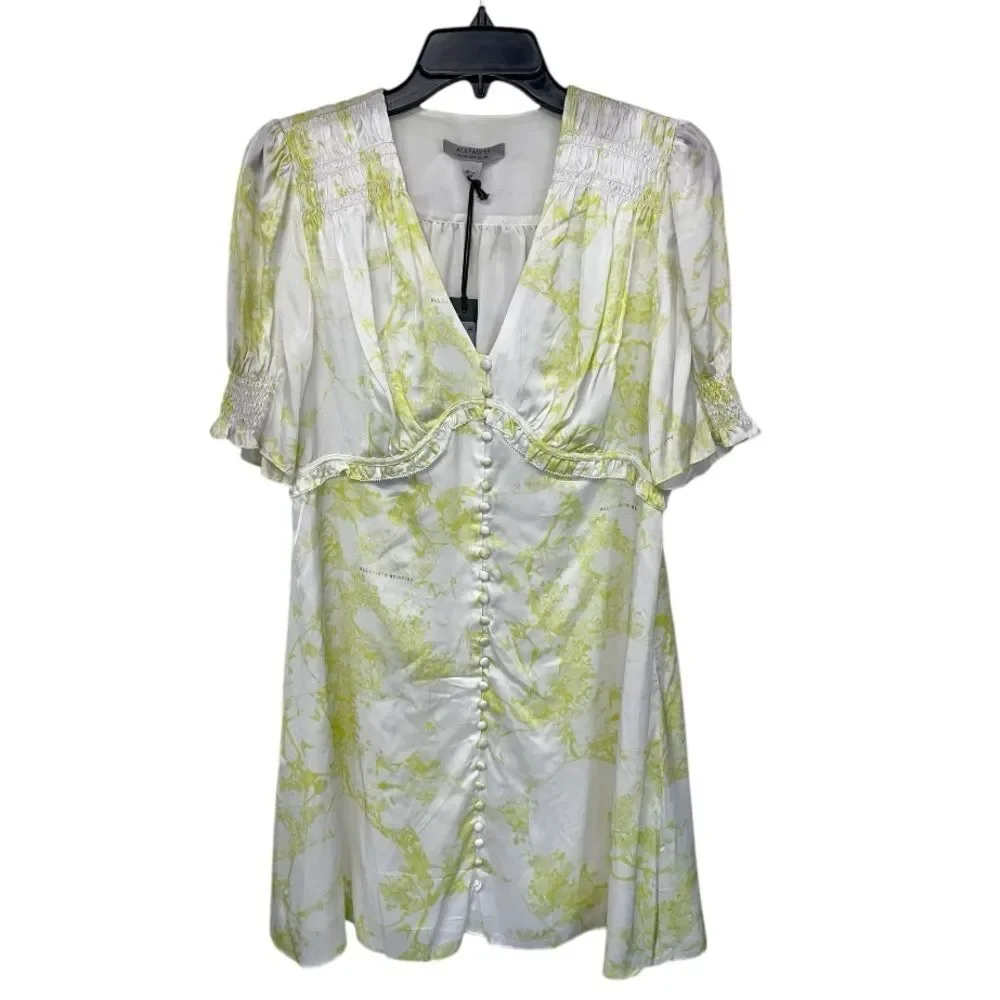 NWT ALLSAINTS | Citrus Yellow Demi Marama‎ Dress 6